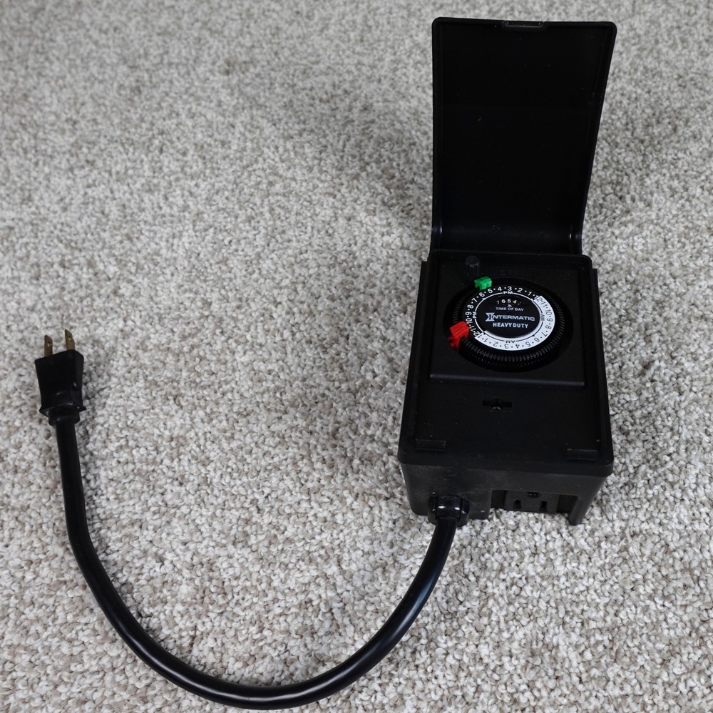 Intermatic HB31R Heavy Duty Raintight Outdoor Timer Black 24 Hour Programmable